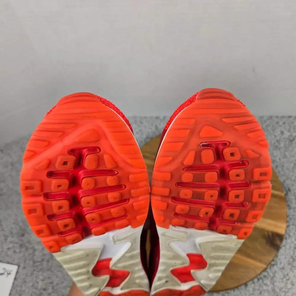 Nike Mens 9.5 Air Max 90 Ultra 2.0 Flyknit Bright Crimson Sneaker 875943-600